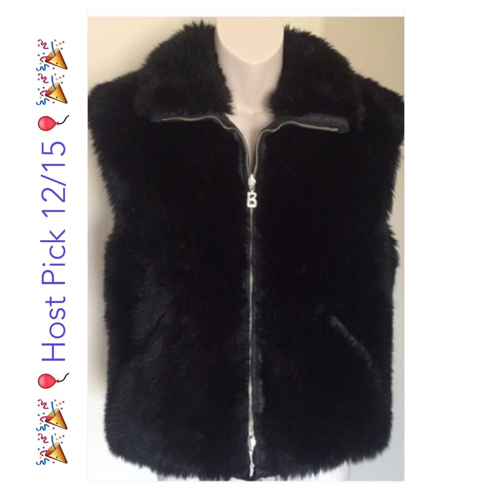 ♣🎉HP🎉️ BOGNER reversible vegan faux fur vest👯❤️